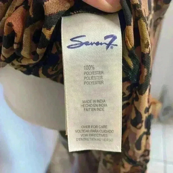 Seven 7 for all mankind animal print sheer tank cover top-size Large - Picture 5 of 5